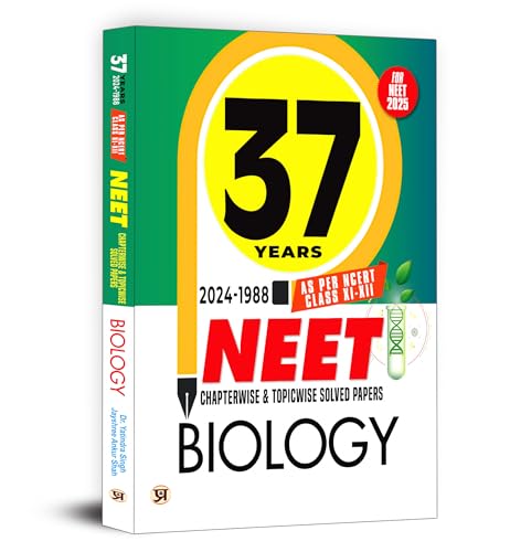 37 Years NEET Chapterwise & Topicwise Solved Papers Biology (2024-1998) | As Per NCERT Class 11 & 12 Include New Syllabus PYQs Question Bank For 2025 Exam