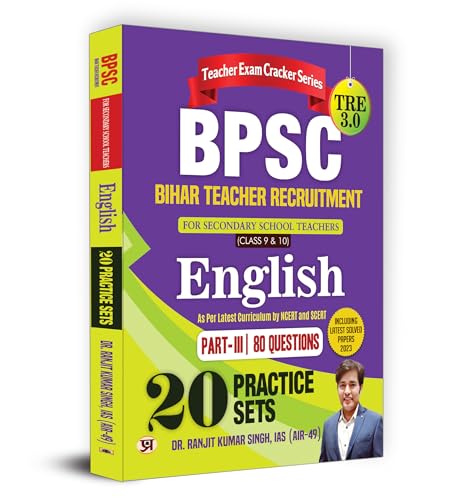 BPSC TRE 3.0 Bihar Secondary School Teacher Recruitment Class 9-10 English Part-3 | 20 Practice Sets (English)