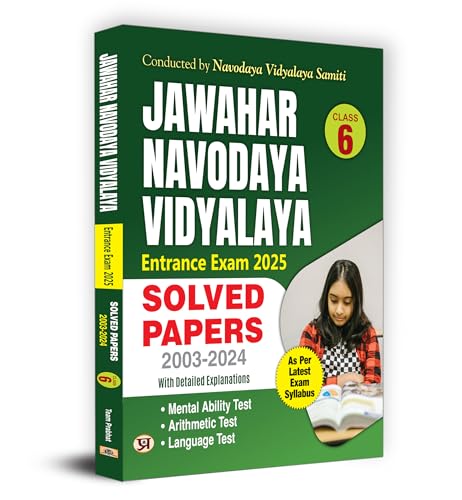 JNV Jawahar Navodaya Vidyalaya Class-6 Solved Papers (2003-2024) Exam 2024 (English Edition)