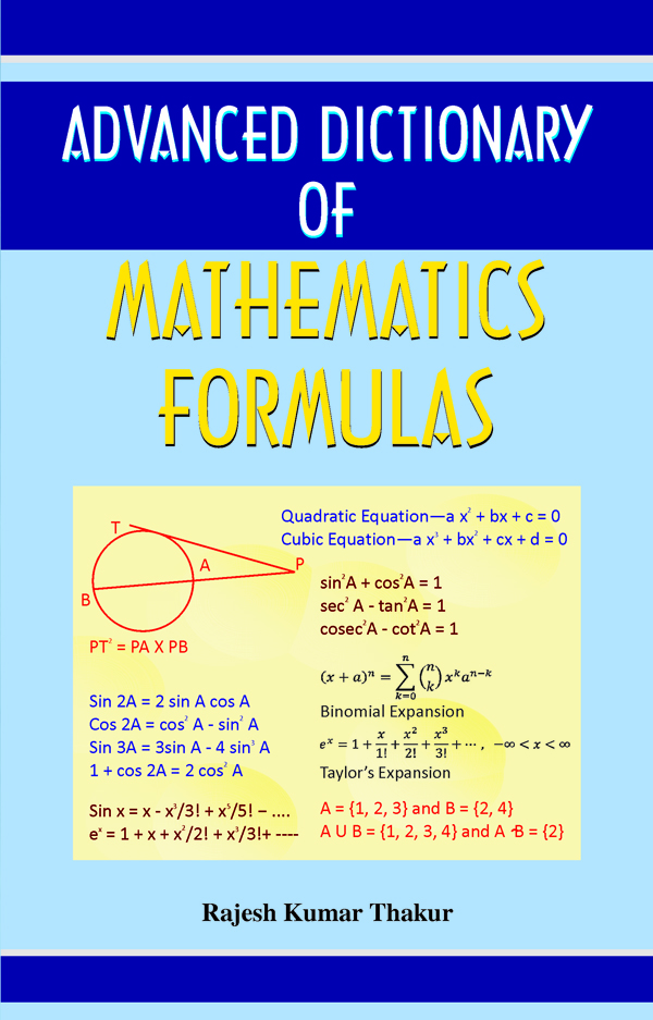 Advanced Dictionary of Mathematics Formulas