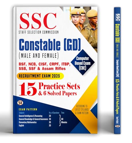 SSC GD Constable 2025 Staff Selection Commission Recruitment Exam 15 Practice Sets And 6 Solved Papers