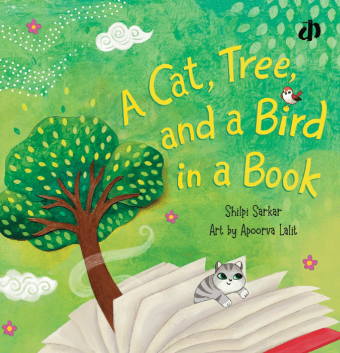 A Cat, Tree, And A Bird In A Book